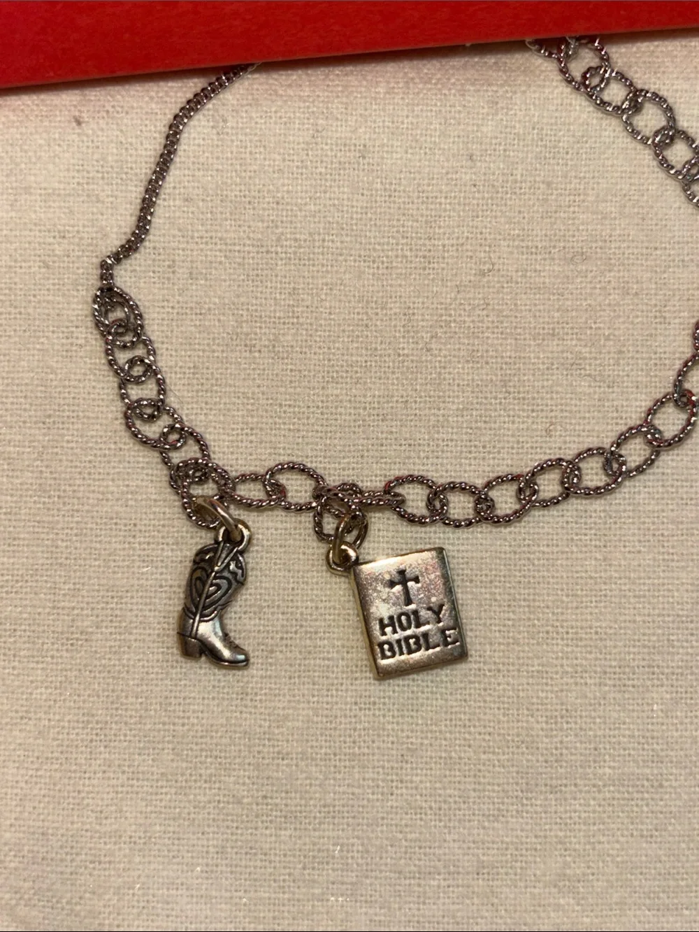 James Avery Twisted Wire Cable Charm Bracelet With 3 Charms